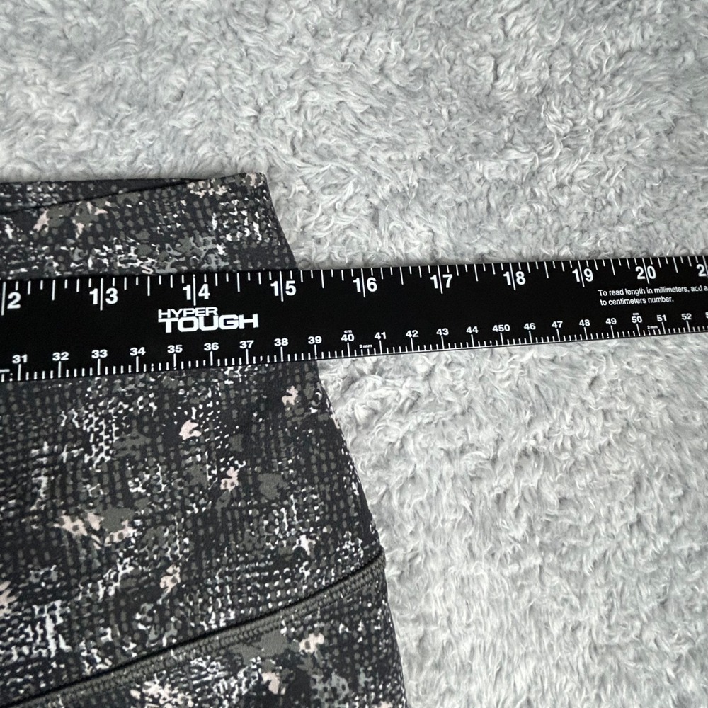 Lululemon Wunder Under High Rise Crop Legging Black White Abstract Print Size 10 - Picture 5 of 7